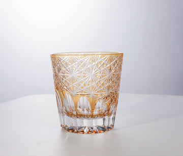 Hand-Cut Luxury Blue Lightning Whiskey Glass